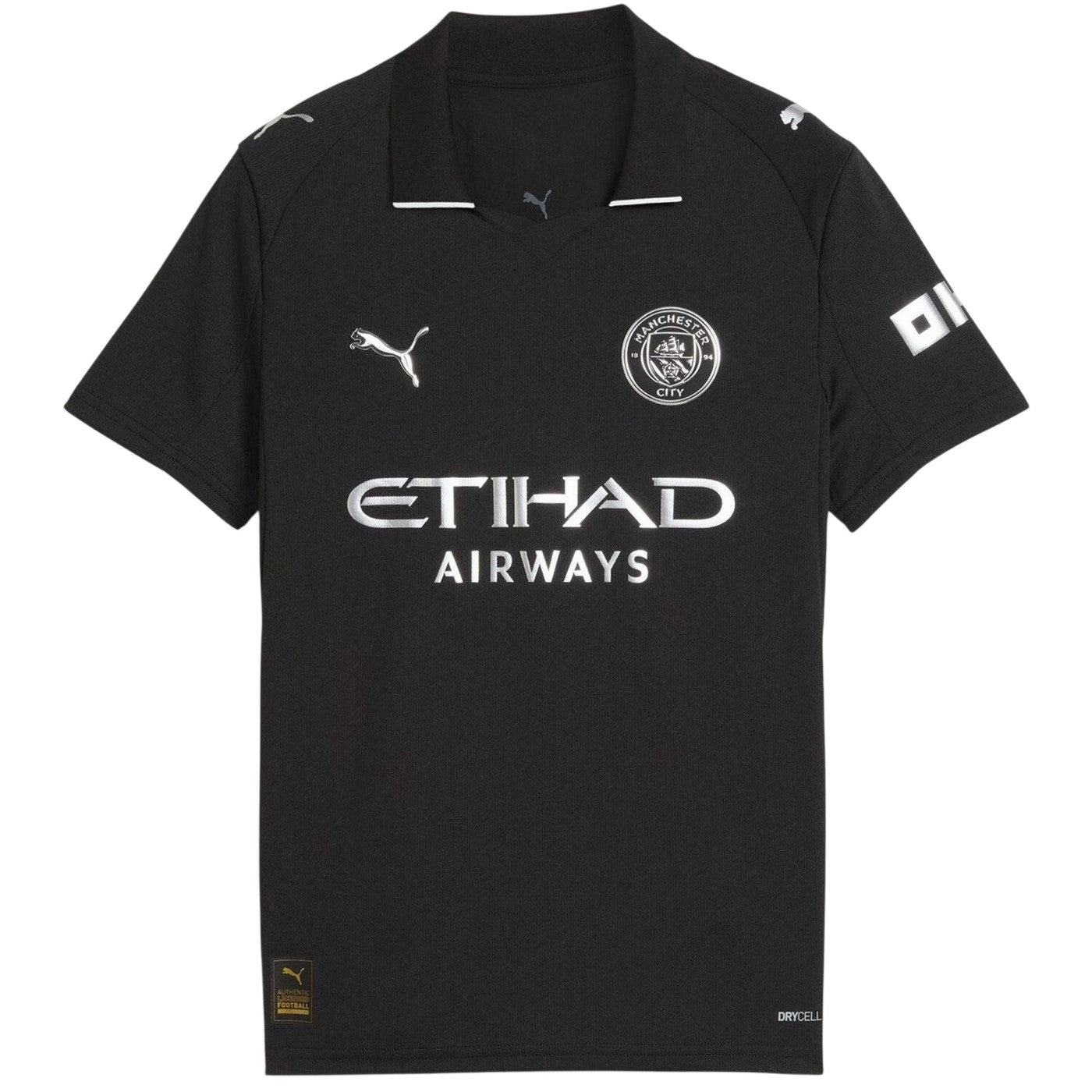 Black - Front - Manchester City FC Childrens-Kids 25-26 Puma Away Kit