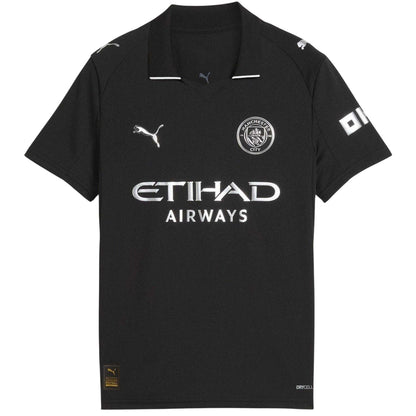 Black - Front - Manchester City FC Childrens-Kids 25-26 Puma Away Kit