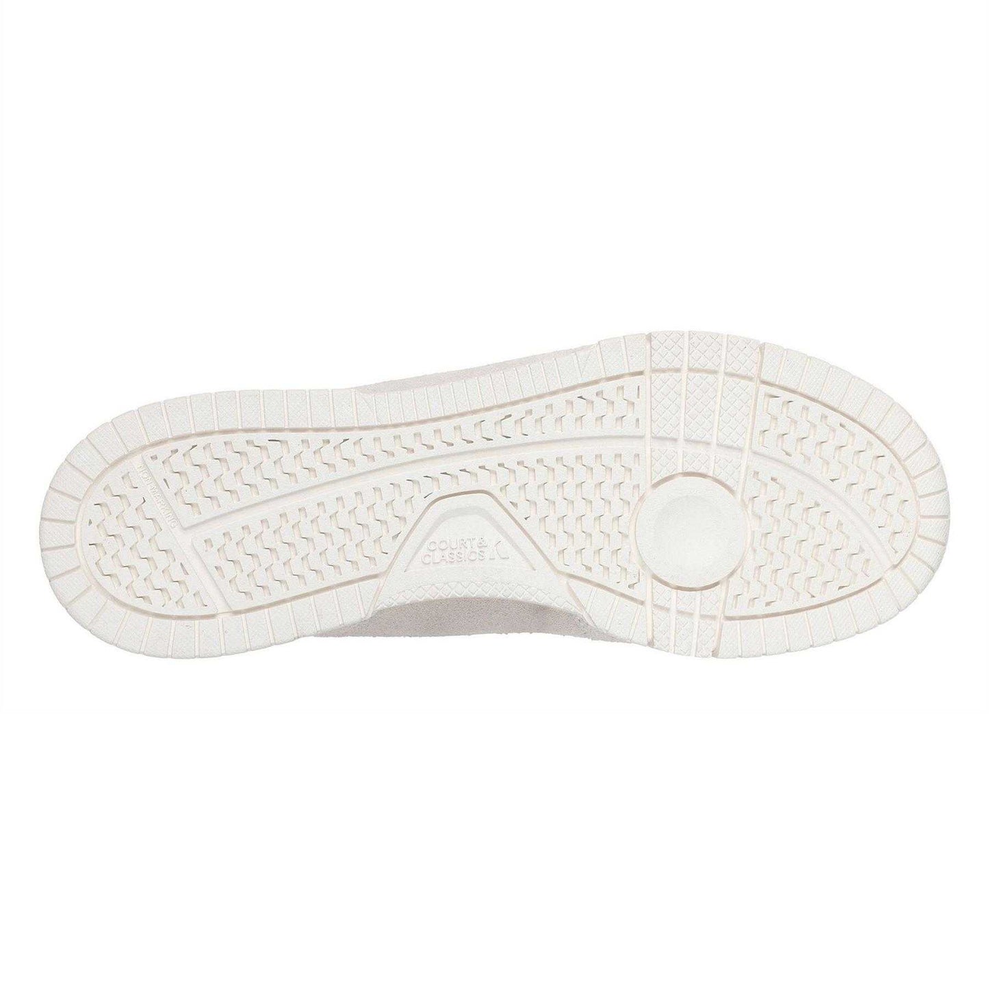 Off White - Back - Skechers Mens Leather Flat Trainers