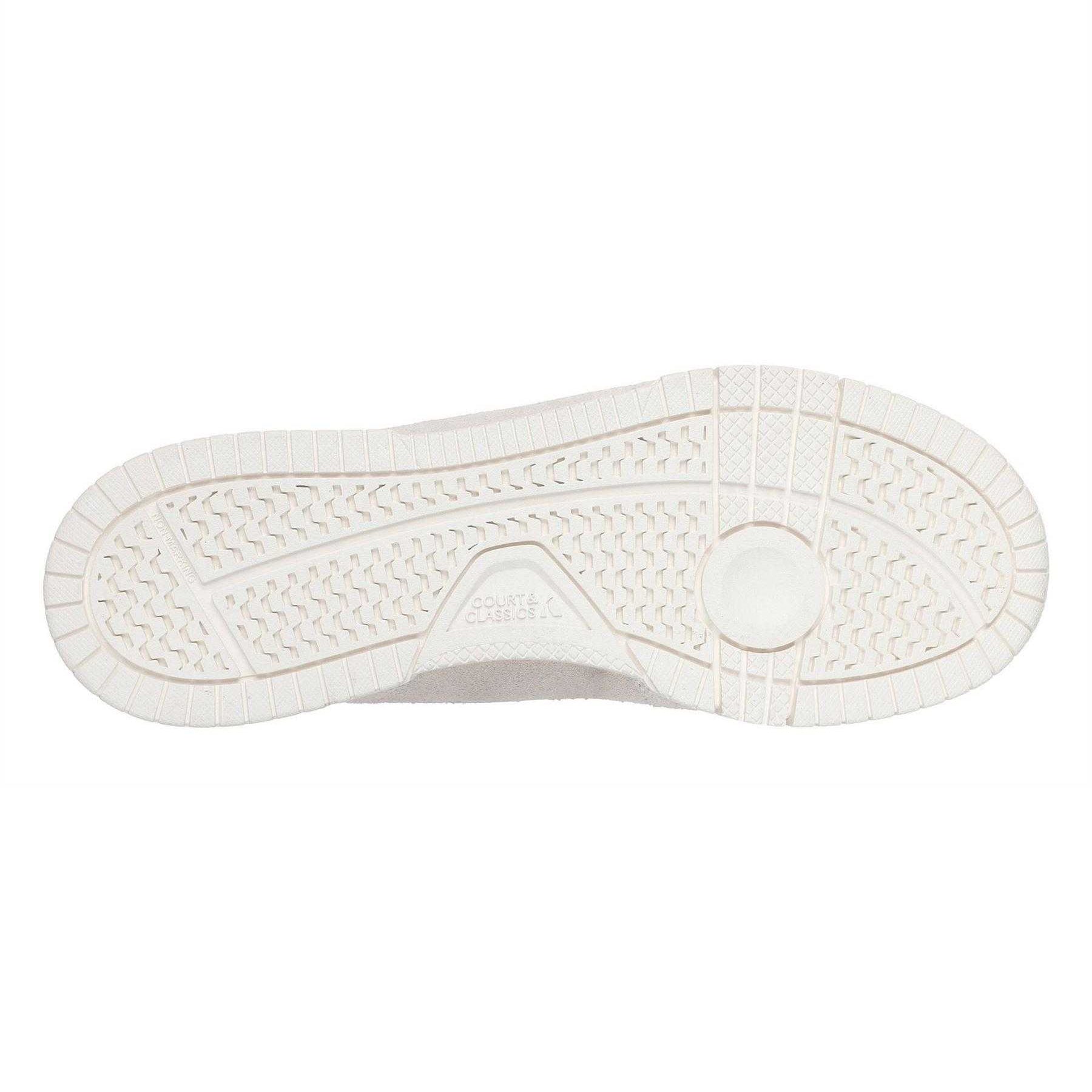 Off White - Back - Skechers Mens Leather Flat Trainers