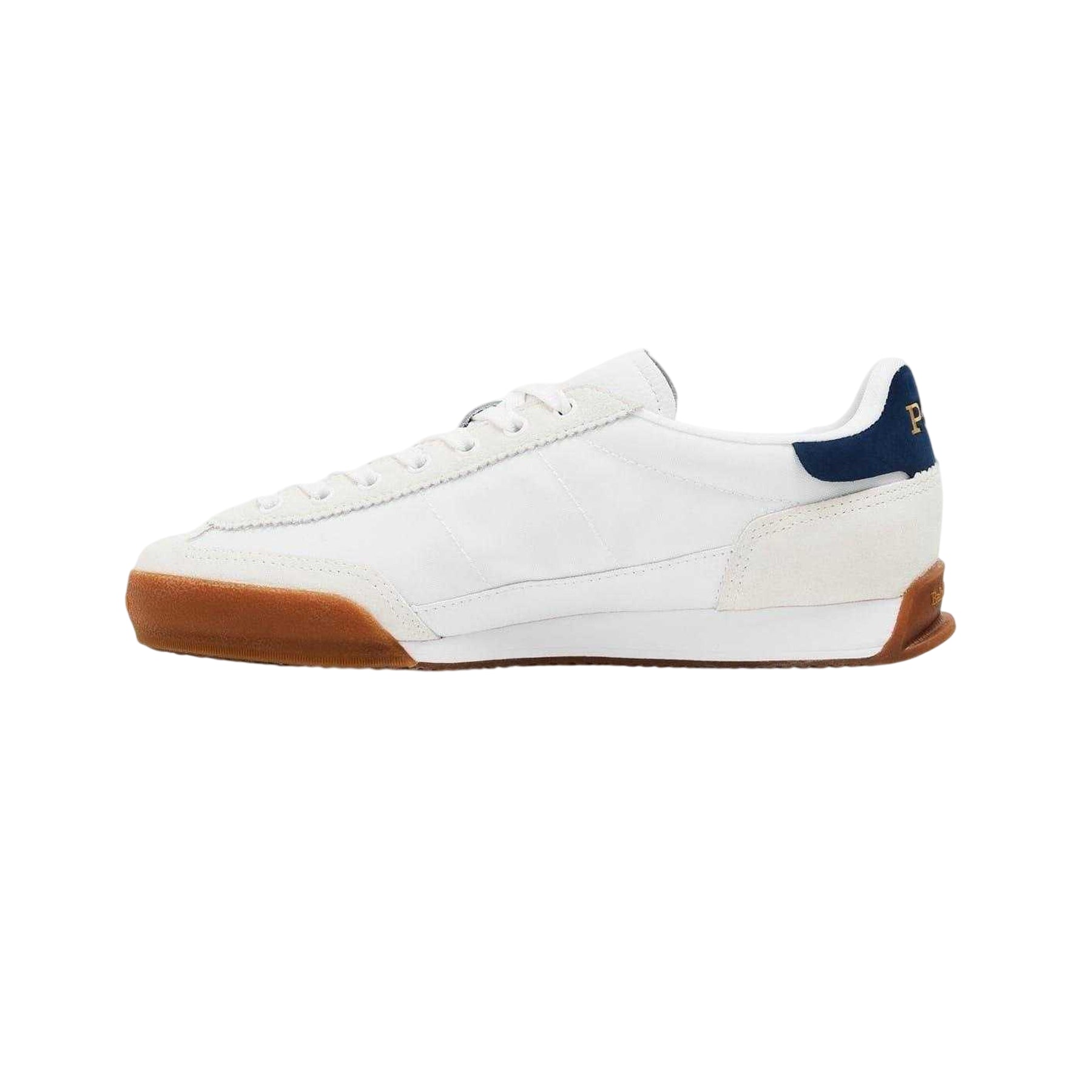 White-Navy - Back - Ralph Lauren Womens-Ladies Hester Leather Trainers