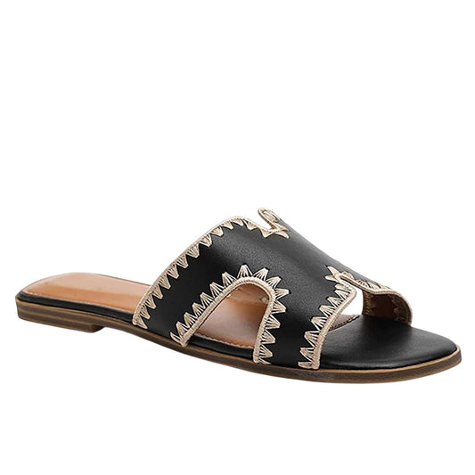 Black - Front - Where´s That From Womens-Ladies Frankii Slides