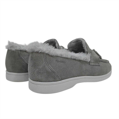 Light Grey - Back - Firetrap Womens-Ladies Loro Suede Flat Boat Shoes