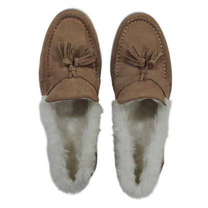 Cognac - Pack Shot - Firetrap Womens-Ladies Loro Suede Flat Boat Shoes