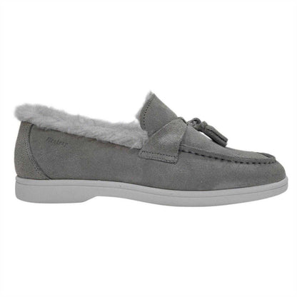 Light Grey - Side - Firetrap Womens-Ladies Loro Suede Flat Boat Shoes