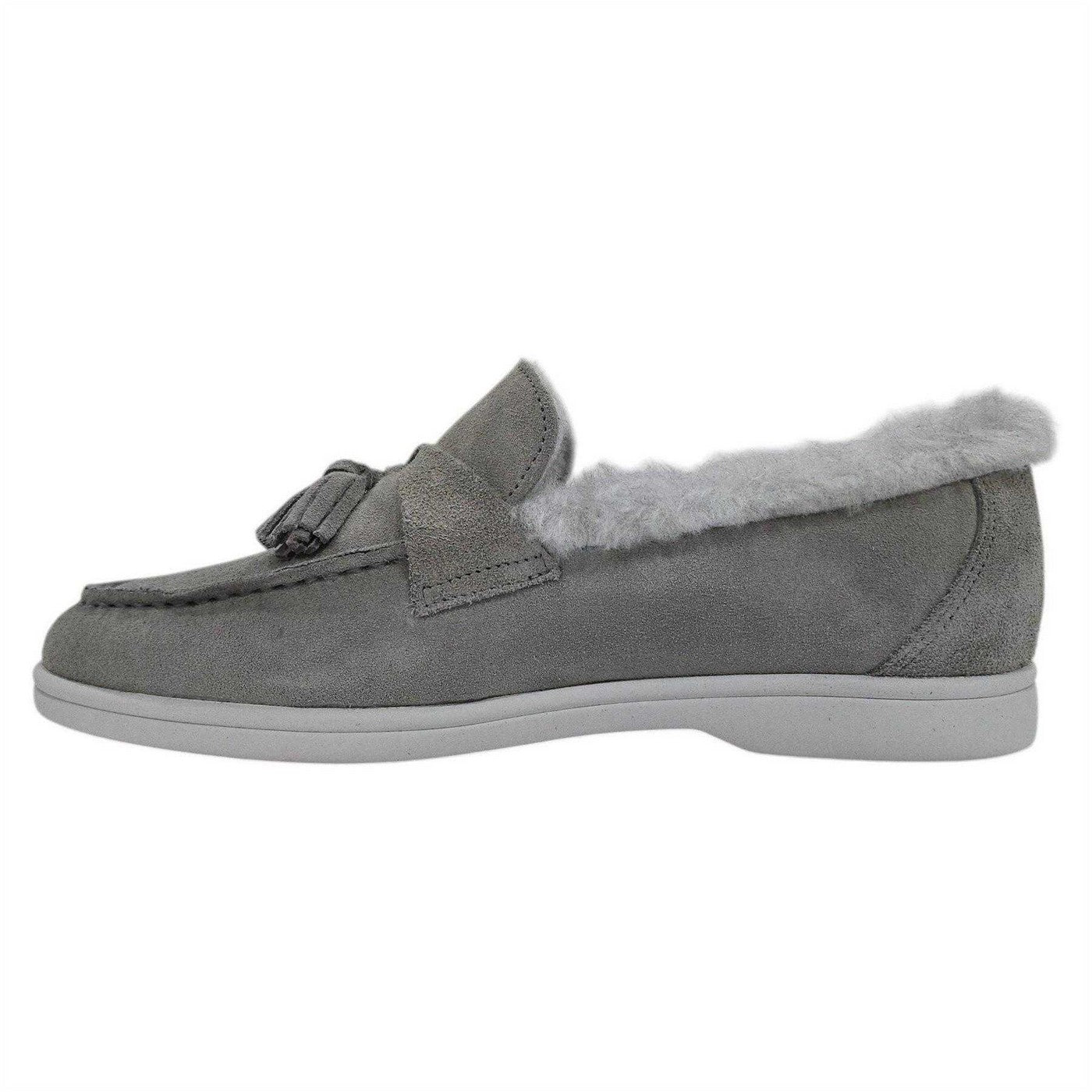 Light Grey - Lifestyle - Firetrap Womens-Ladies Loro Suede Flat Boat Shoes
