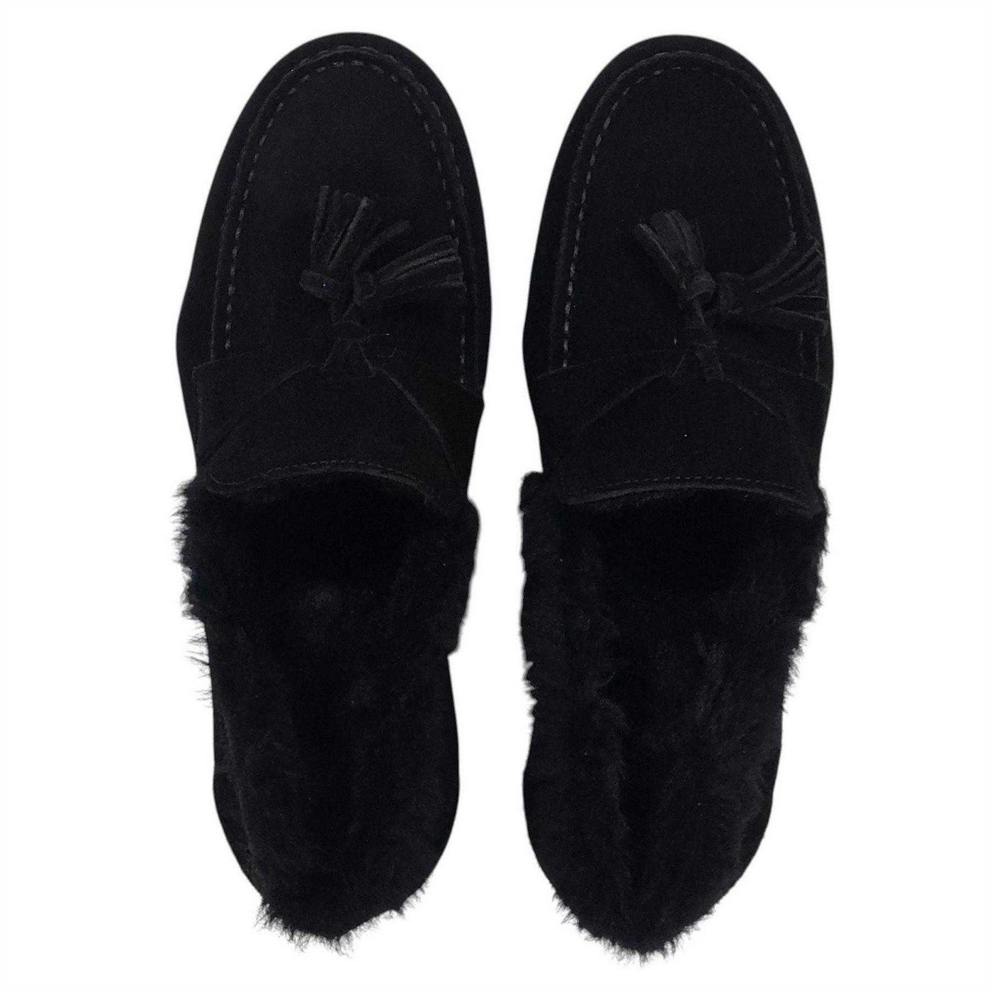 Black - Pack Shot - Firetrap Womens-Ladies Loro Suede Flat Boat Shoes