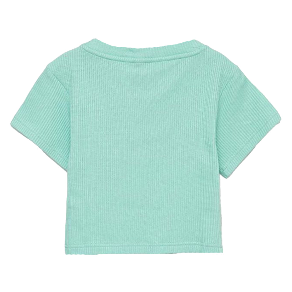 Mint - Back - Adidas Childrens-Kids Lounge Waffle T-Shirt
