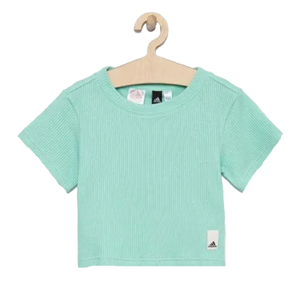 Mint - Front - Adidas Childrens-Kids Lounge Waffle T-Shirt