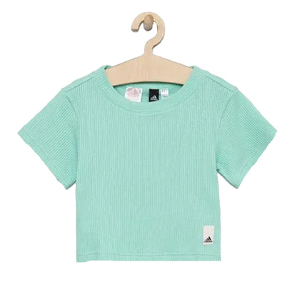 Mint - Front - Adidas Childrens-Kids Lounge Waffle T-Shirt