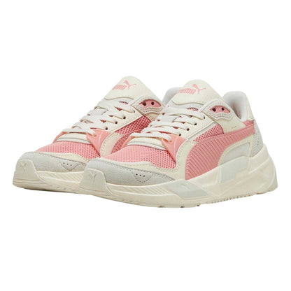 White-Pink-Grey - Front - Puma Childrens-Kids Trinity Trainers