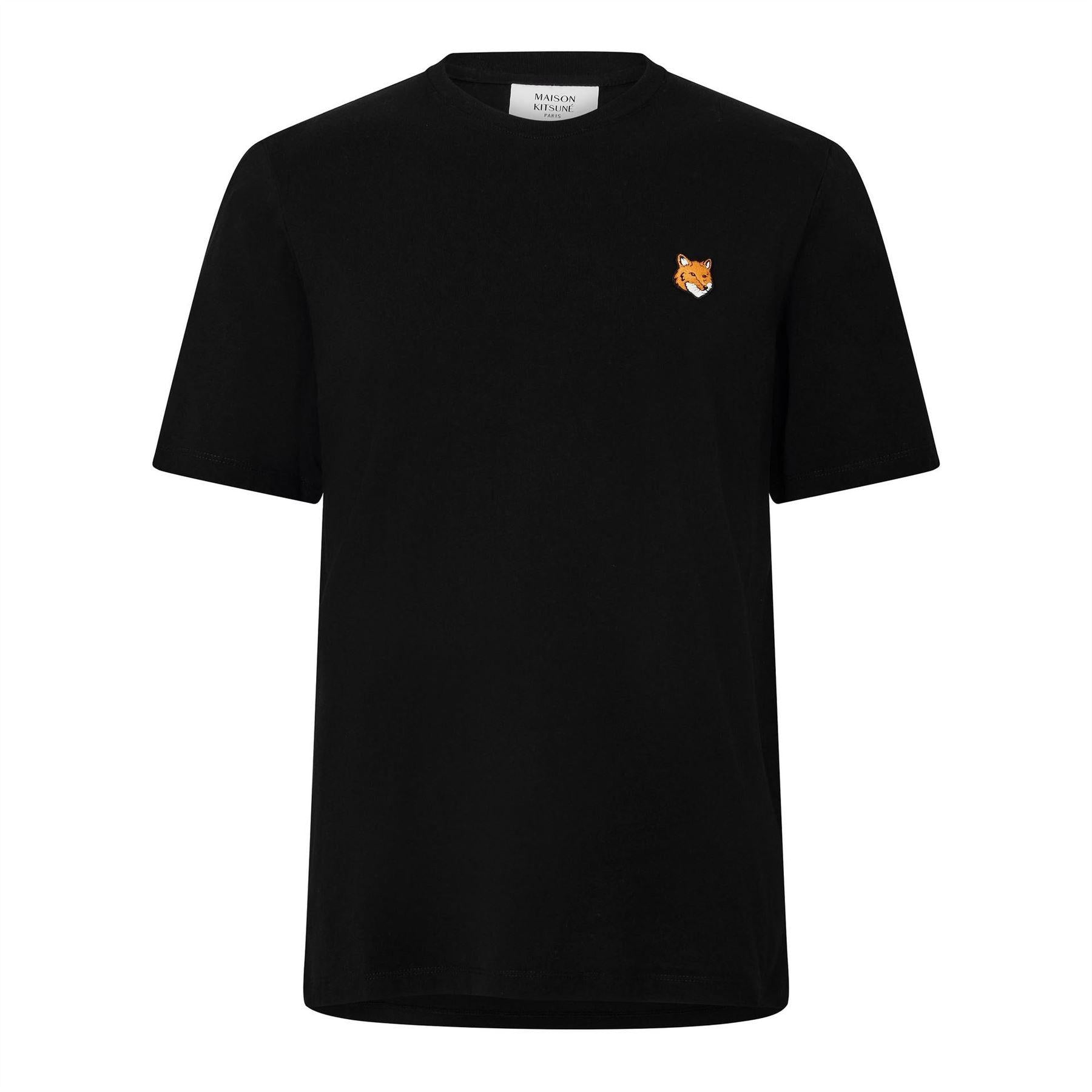 Black - Front - Maison Kitsuné Mens T-Shirt