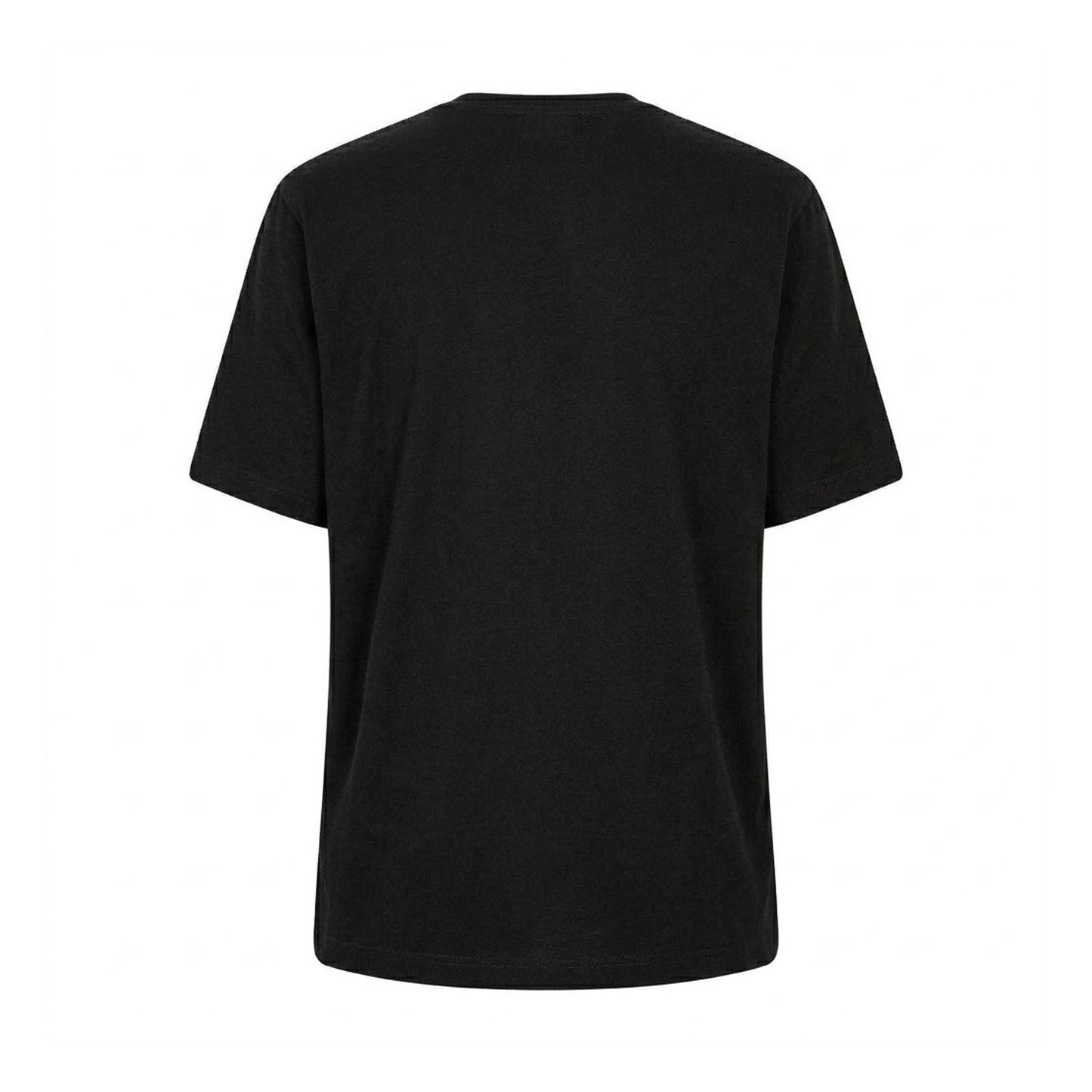 Black - Back - Maison Kitsuné Mens Embroidered Logo Cotton T-Shirt