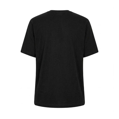 Black - Back - Maison Kitsuné Mens Embroidered Logo Cotton T-Shirt
