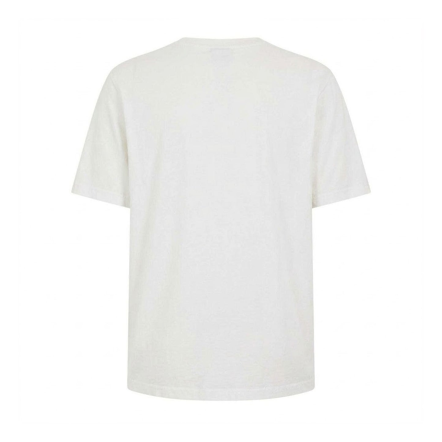 White - Back - Maison Kitsuné Mens Embroidered Logo Cotton T-Shirt