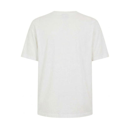 White - Back - Maison Kitsuné Mens Embroidered Logo Cotton T-Shirt