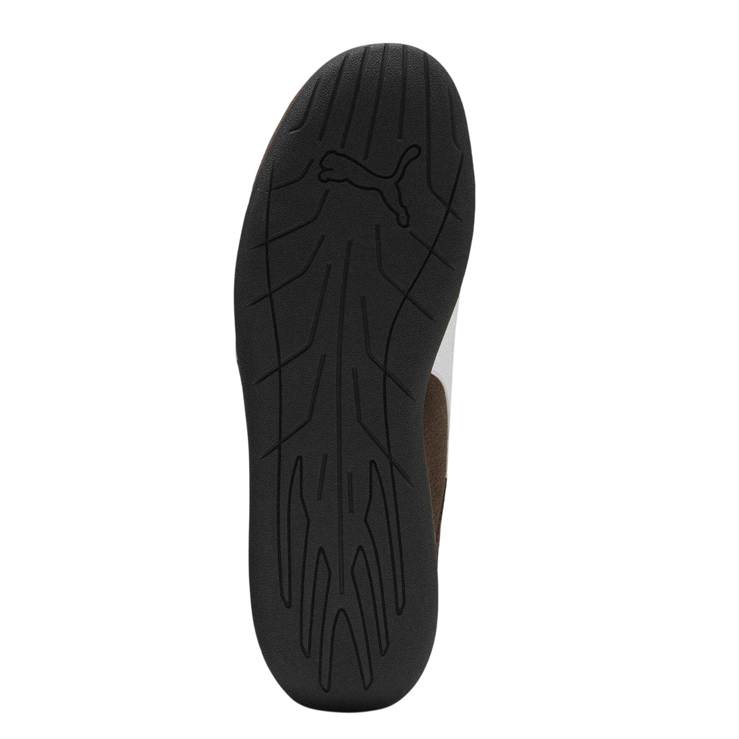 Brown-White - Close up - Puma Womens-Ladies Replicatch Suede Trainers