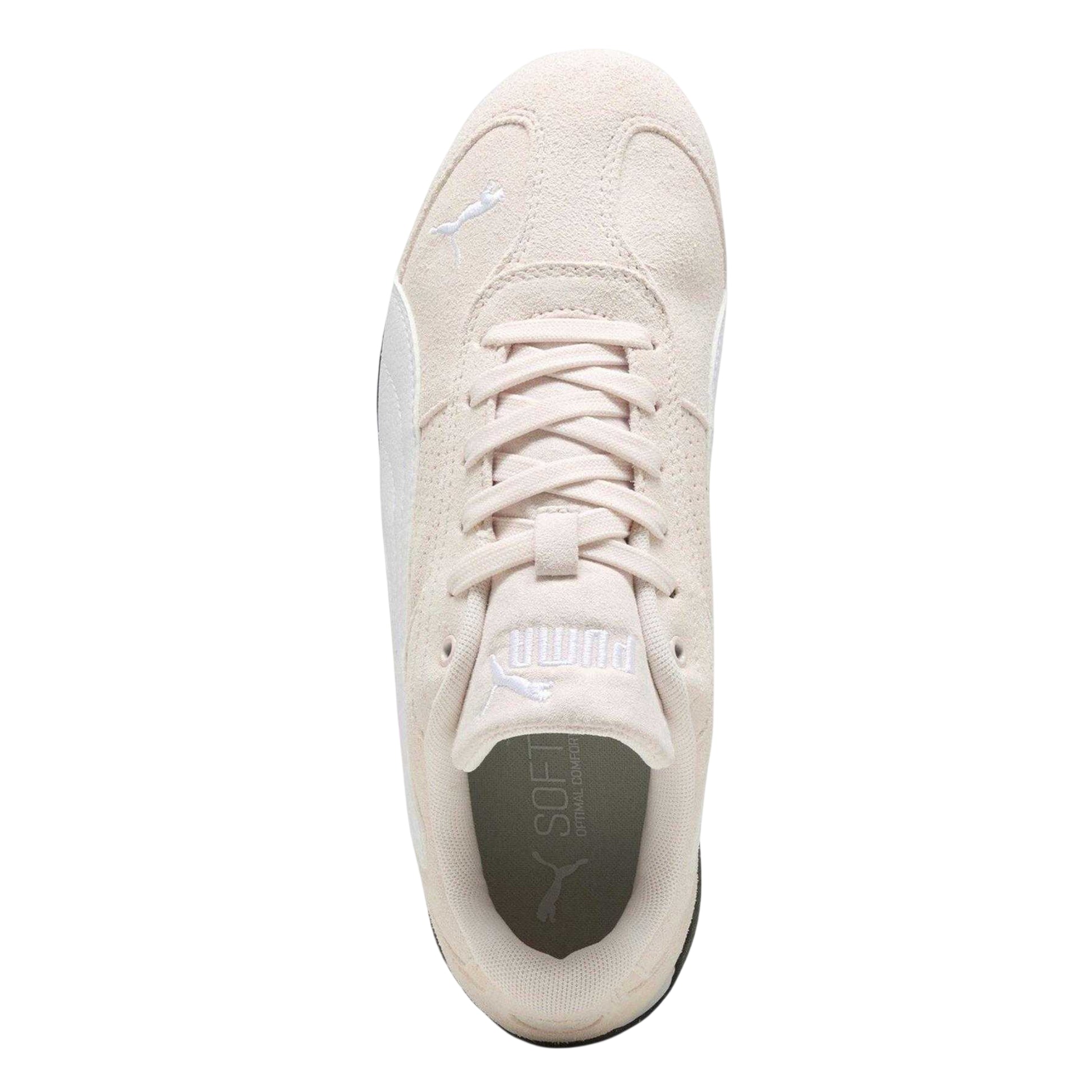 Pink-White - Pack Shot - Puma Womens-Ladies Replicatch Suede Trainers