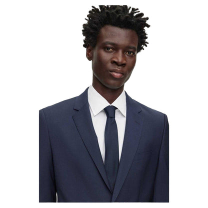 Dark Blue - Side - Boss Mens Jasper Suit Jacket