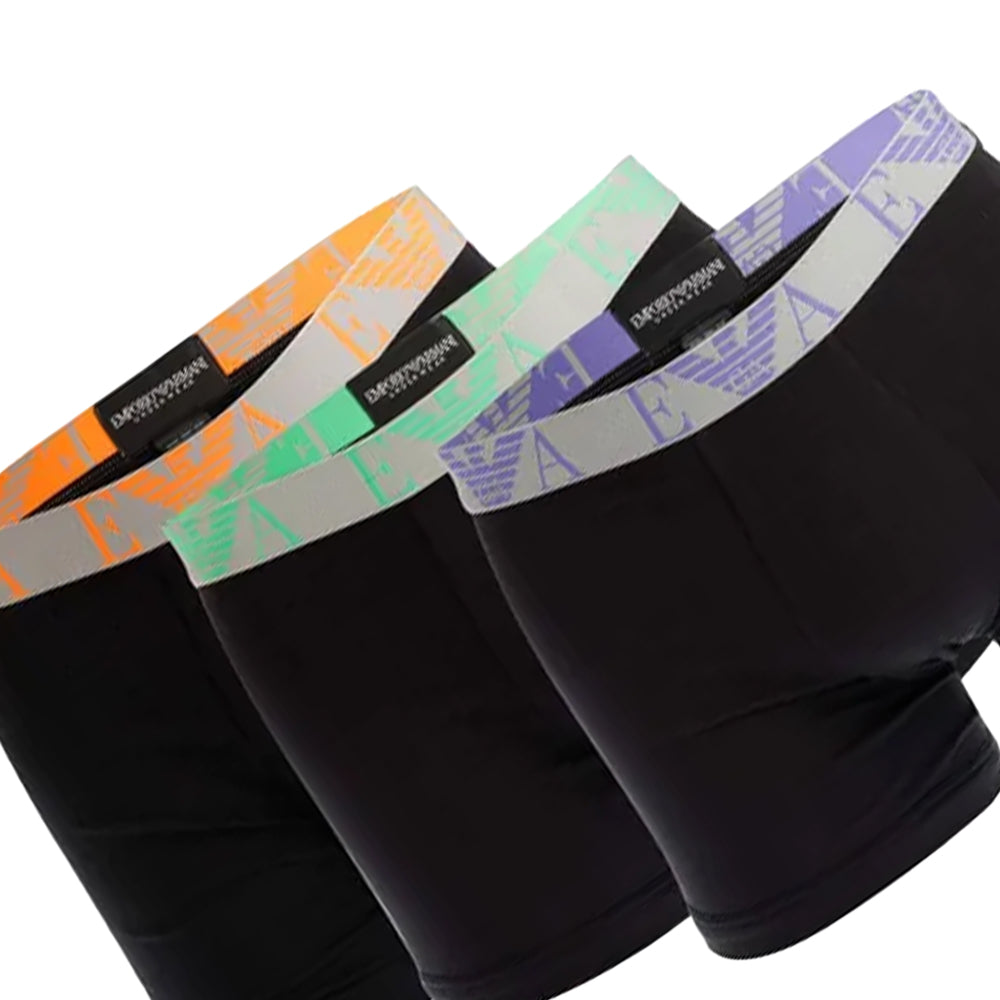 Black - Back - Emporio Armani Mens Boxer Shorts (Pack of 3)