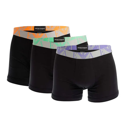 Black - Front - Emporio Armani Mens Boxer Shorts (Pack of 3)