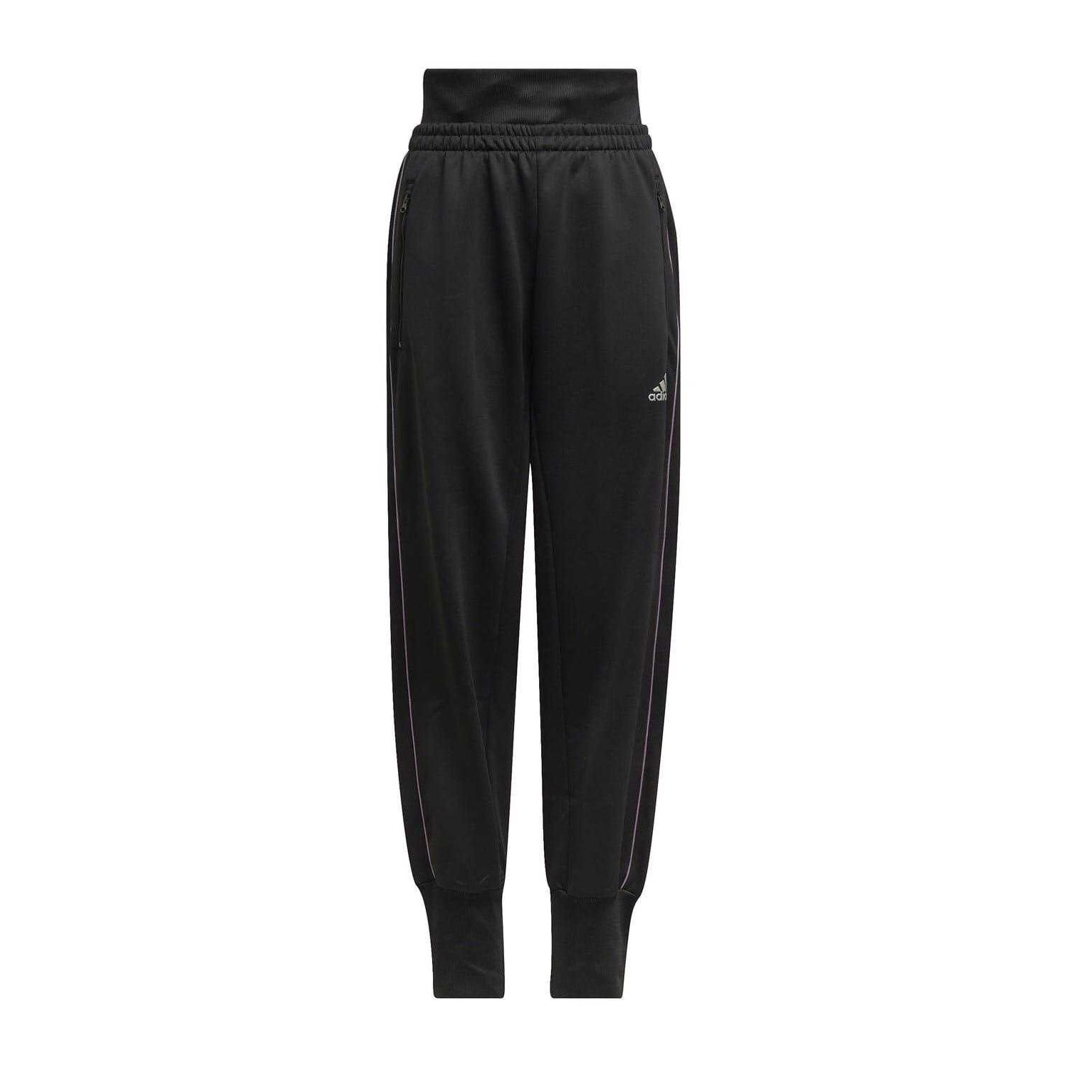 Black - Front - Adidas Girls Fleece Winter Joggers