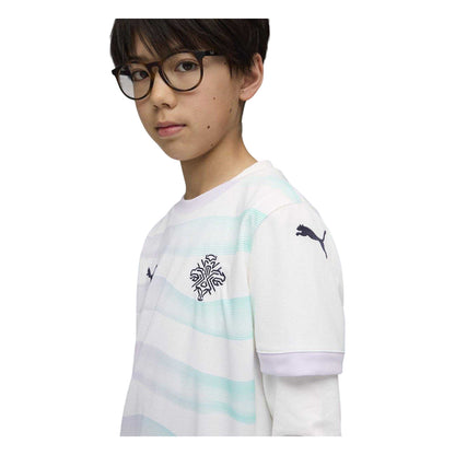 White-Navy - Side - Iceland Childrens-Kids 2025 Puma Football Shirt