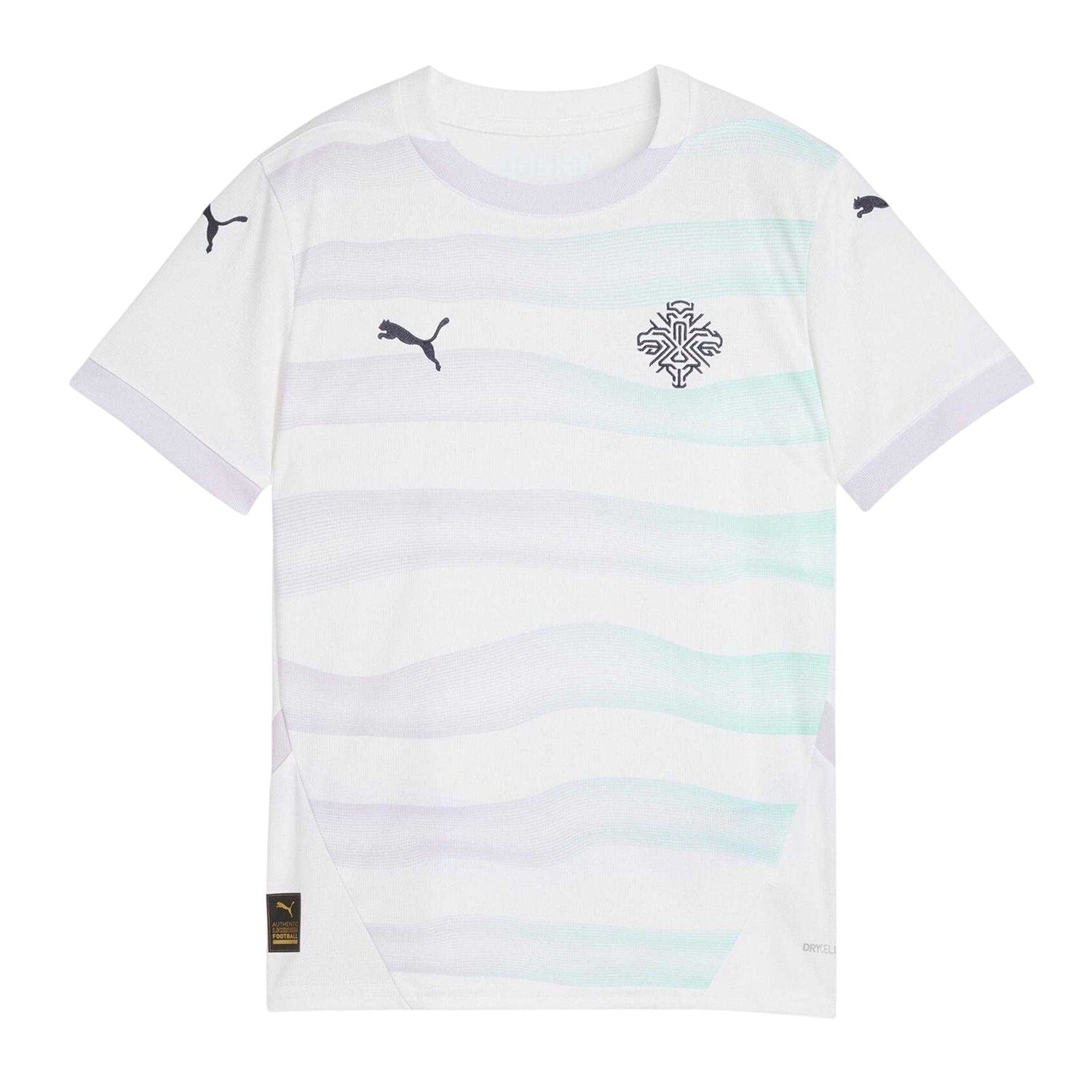 White-Navy - Front - Iceland Childrens-Kids 2025 Puma Football Shirt