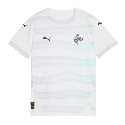 White-Navy - Front - Iceland Childrens-Kids 2025 Puma Football Shirt