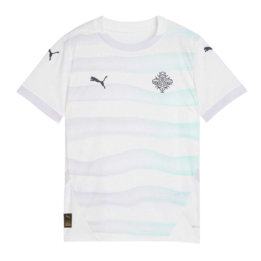 White-Navy - Front - Iceland Childrens-Kids 2025 Puma Football Shirt