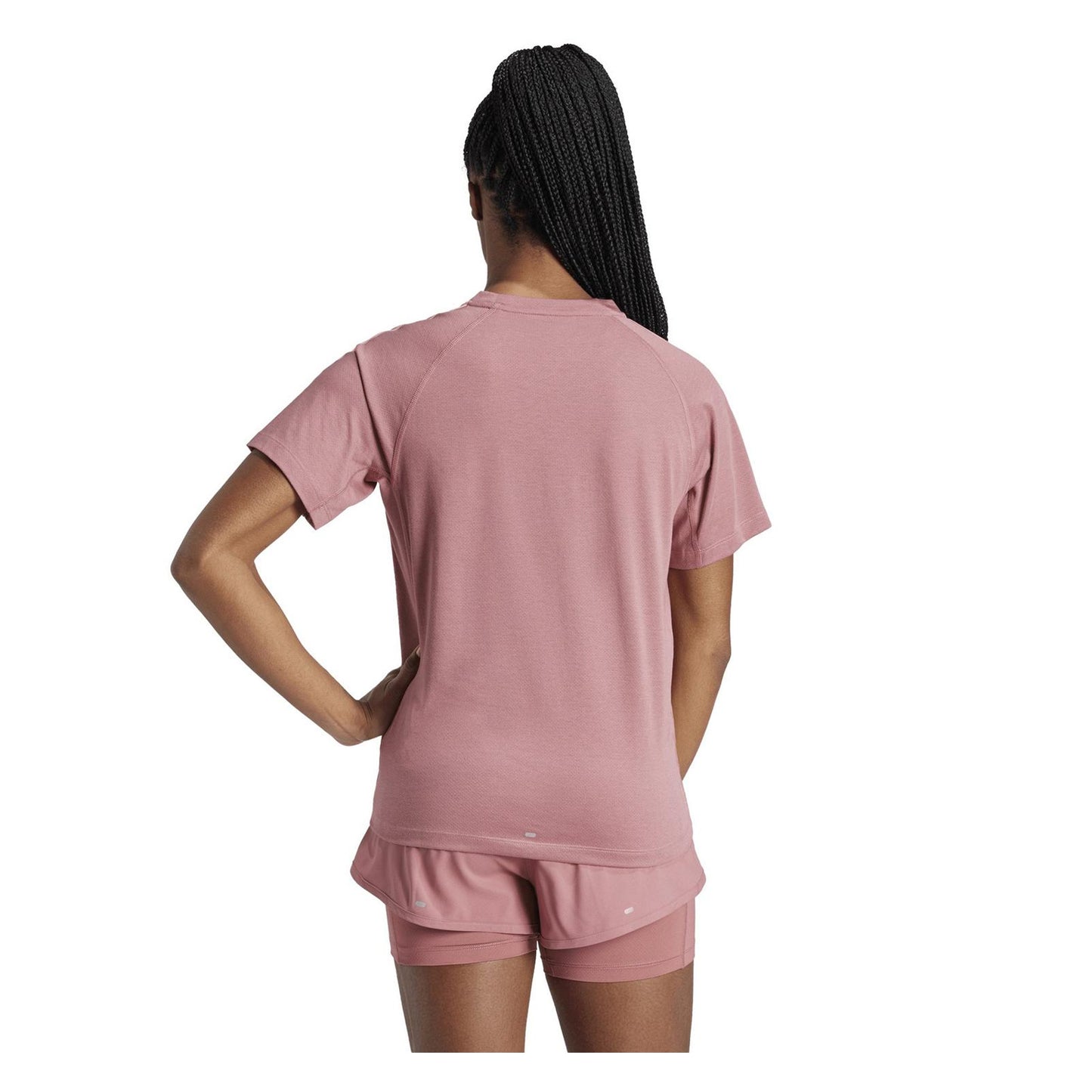 Crimson - Back - Adidas Womens-Ladies Own The Run T-Shirt