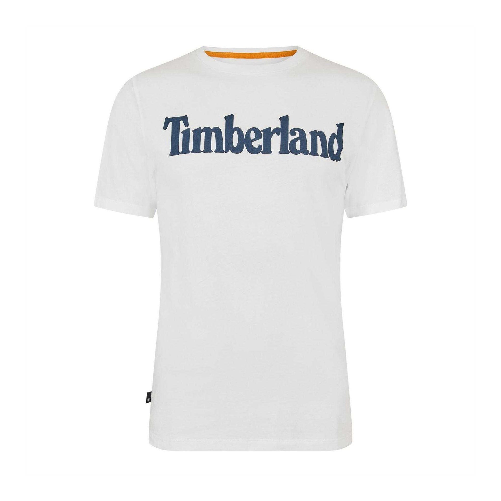 White - Front - Timberland Mens Kennebec River Cotton T-Shirt