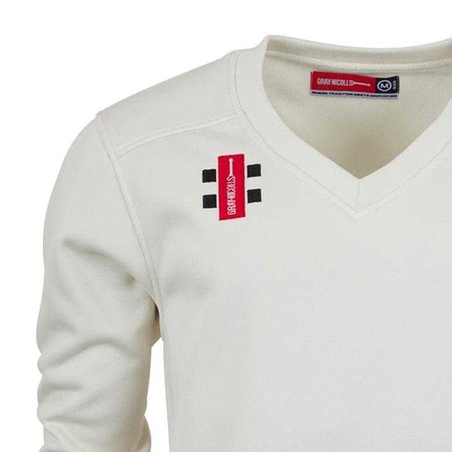 Cream - Back - Gray-Nicolls Unisex Adult Embroidered Logo Jumper