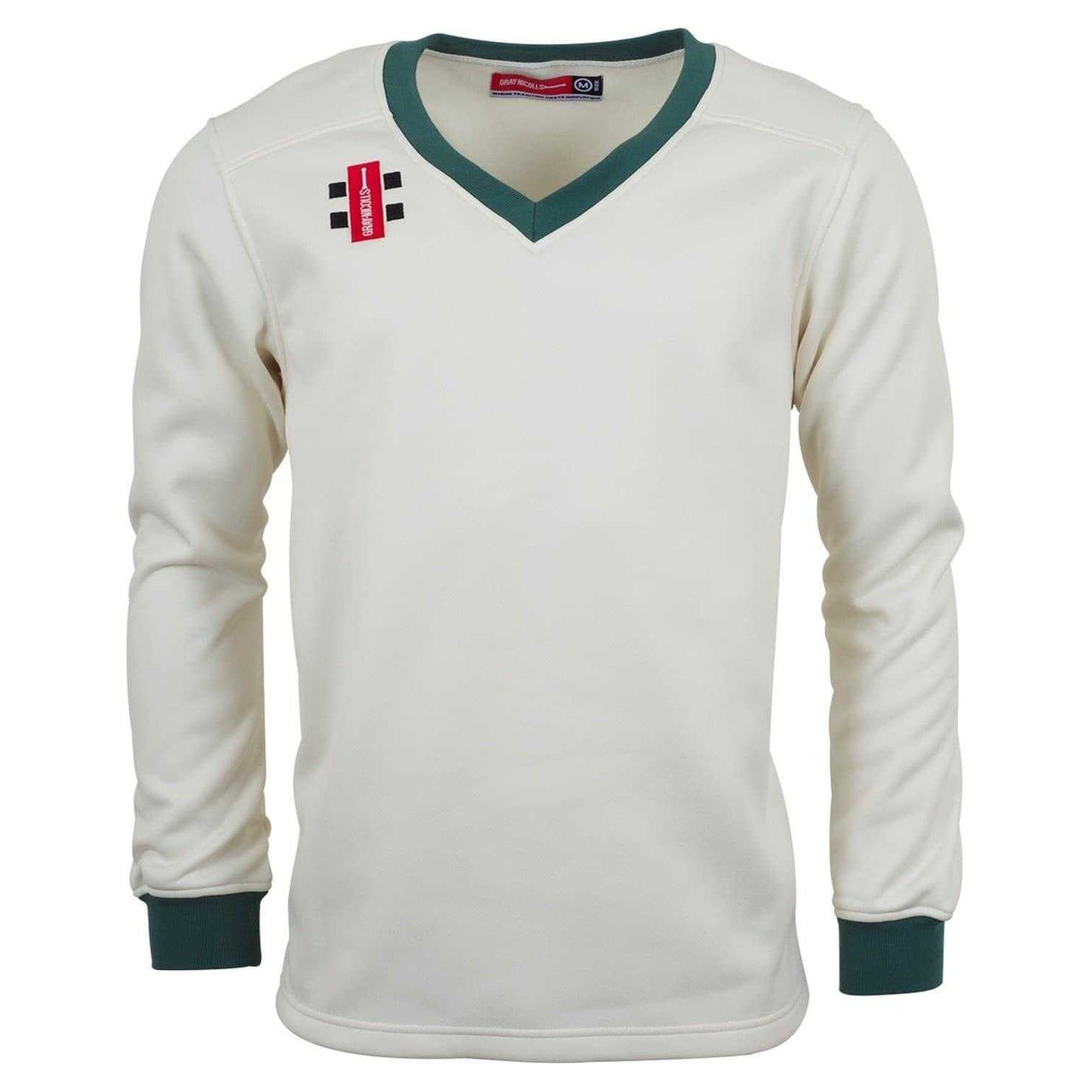 Ivory-Green - Front - Gray-Nicolls Unisex Adult Embroidered Logo Jumper