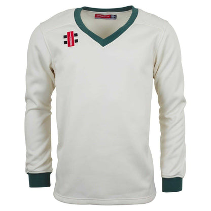 Ivory-Green - Front - Gray-Nicolls Unisex Adult Embroidered Logo Jumper