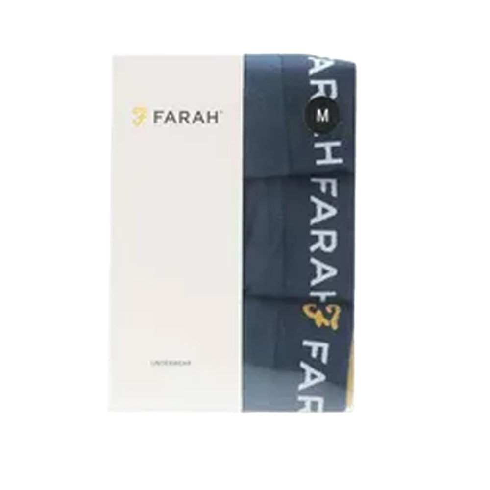 Navy - Back - Farah Mens Aveleer Boxer Shorts (Pack of 3)