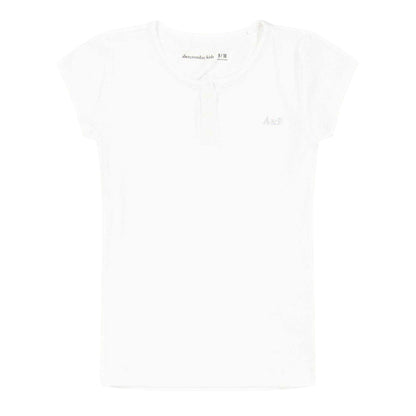 White - Front - Abercrombie & Fitch Childrens-Kids Rib Knit T-Shirt