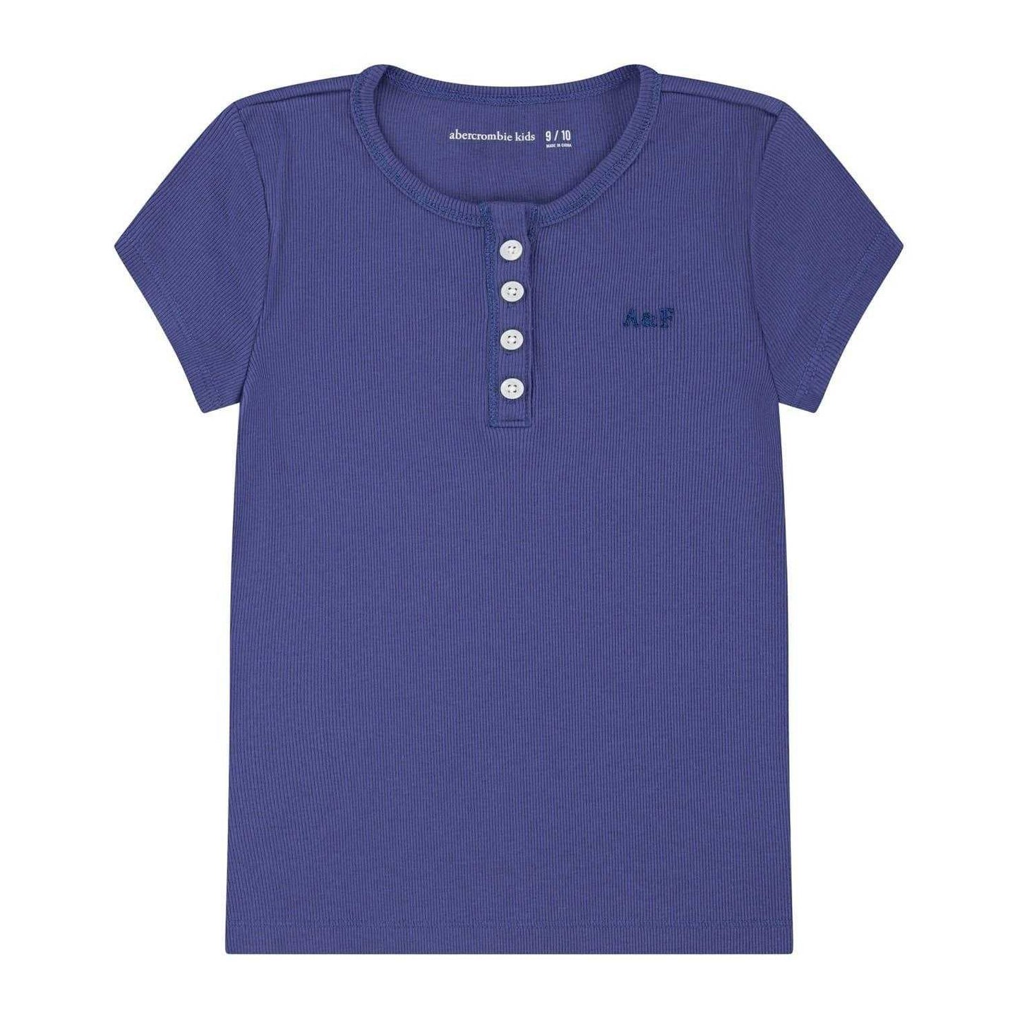 Blue - Front - Abercrombie & Fitch Childrens-Kids Rib Knit T-Shirt