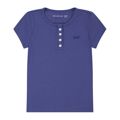 Blue - Front - Abercrombie & Fitch Childrens-Kids Rib Knit T-Shirt