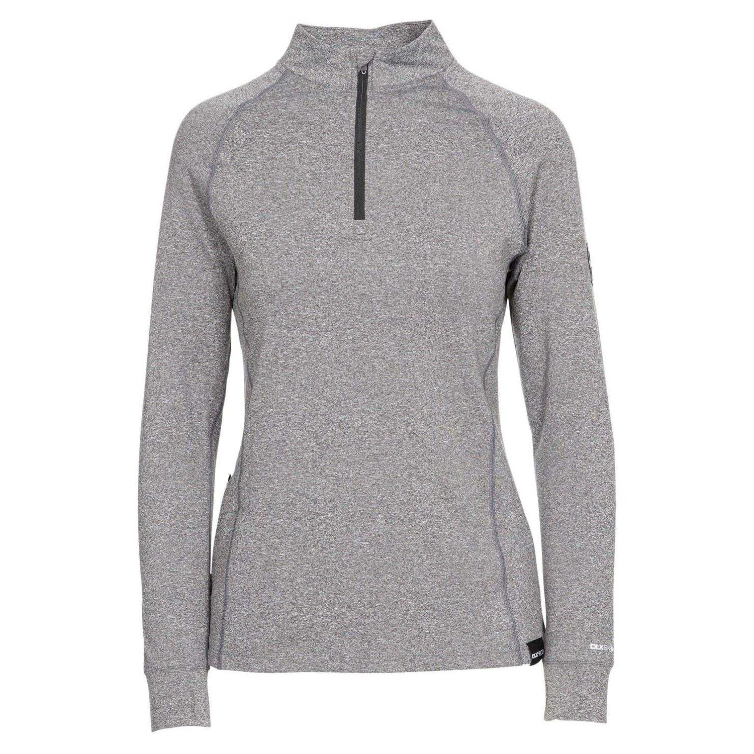 Grey Marl - Front - DLX Womens-Ladies Workout T-Shirt
