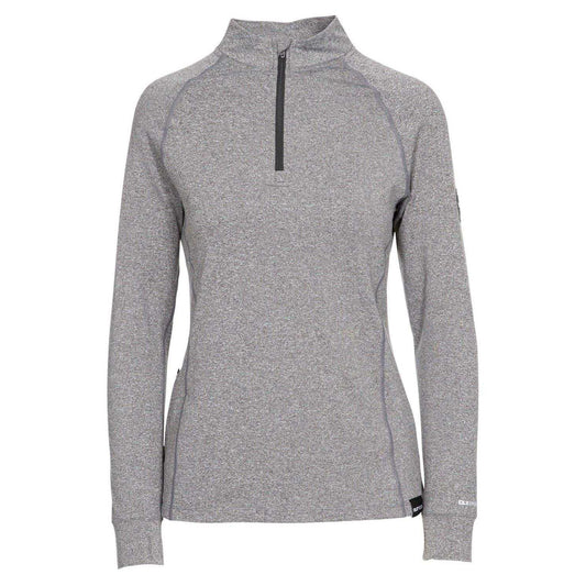Grey Marl - Front - DLX Womens-Ladies Workout T-Shirt