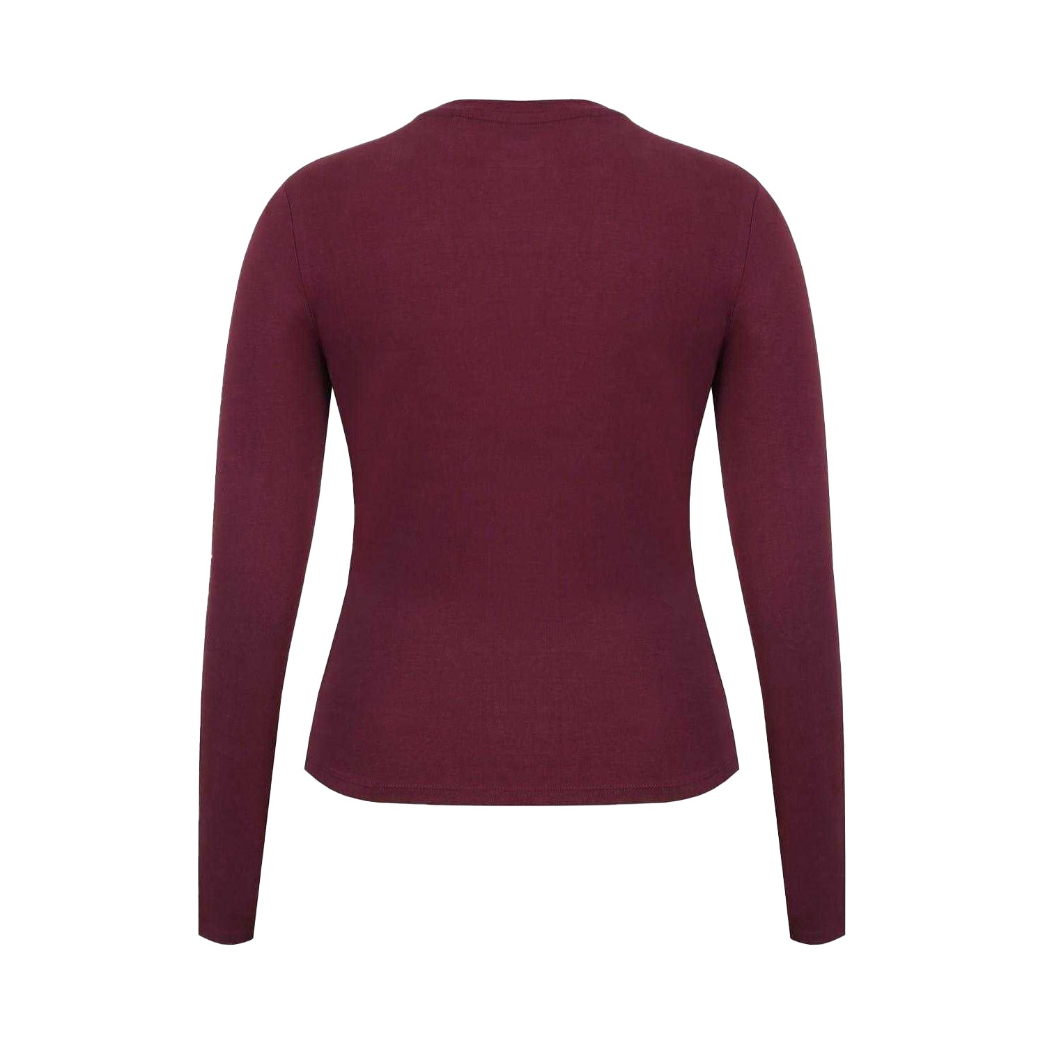 Burgundy - Back - Slazenger Womens-Ladies Slim Long-Sleeved T-Shirt