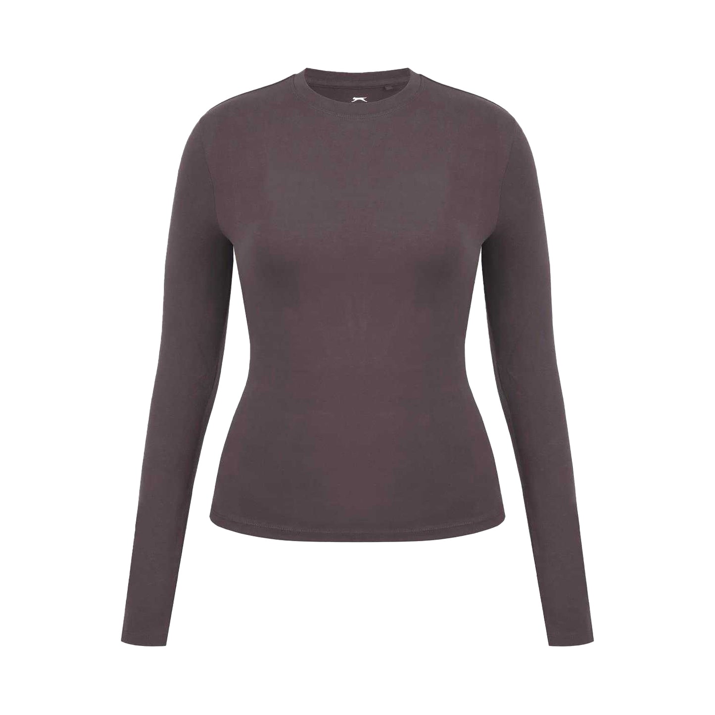Chocolate - Front - Slazenger Womens-Ladies Slim Long-Sleeved T-Shirt