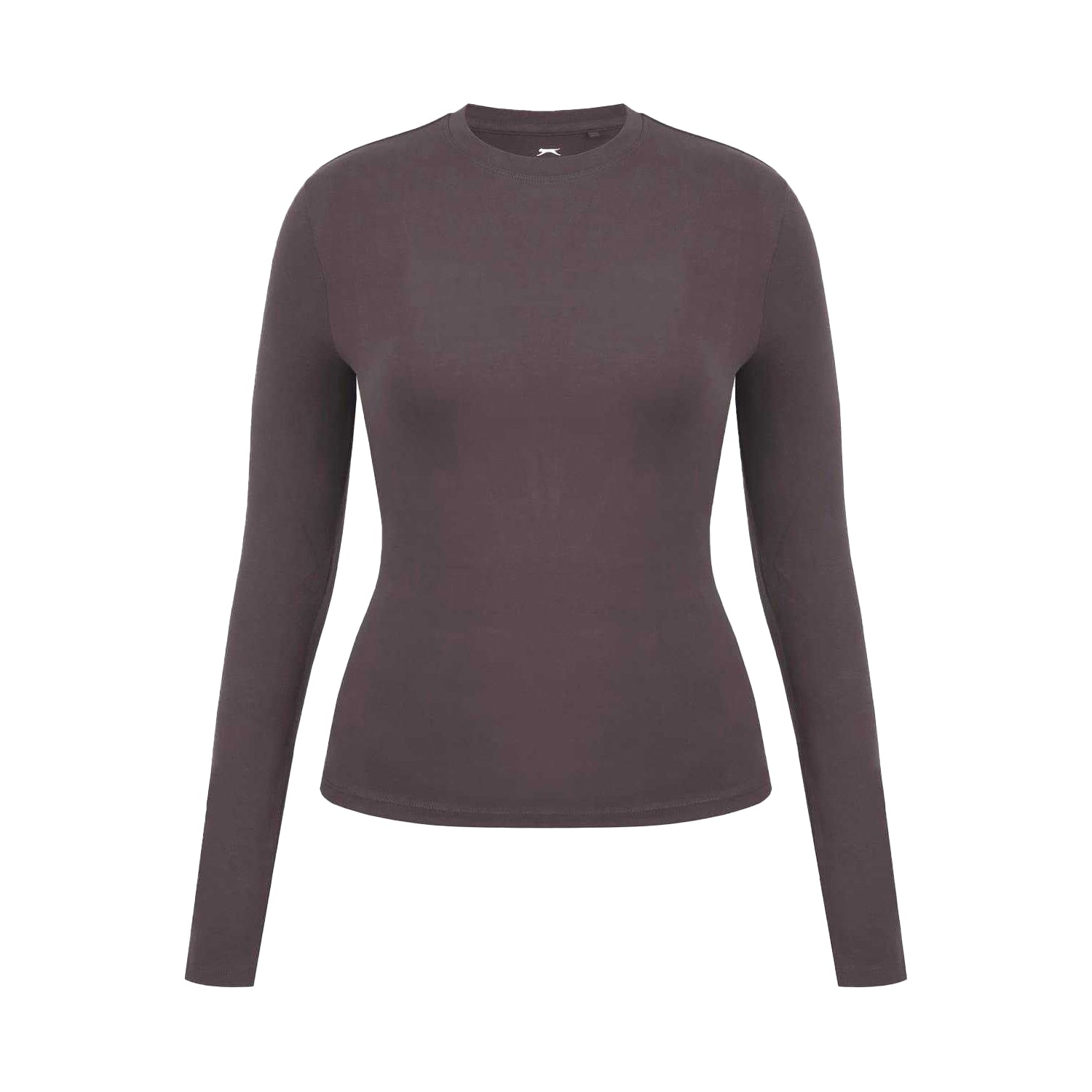 Chocolate - Front - Slazenger Womens-Ladies Slim Long-Sleeved T-Shirt