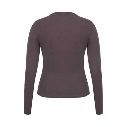 Chocolate - Back - Slazenger Womens-Ladies Slim Long-Sleeved T-Shirt