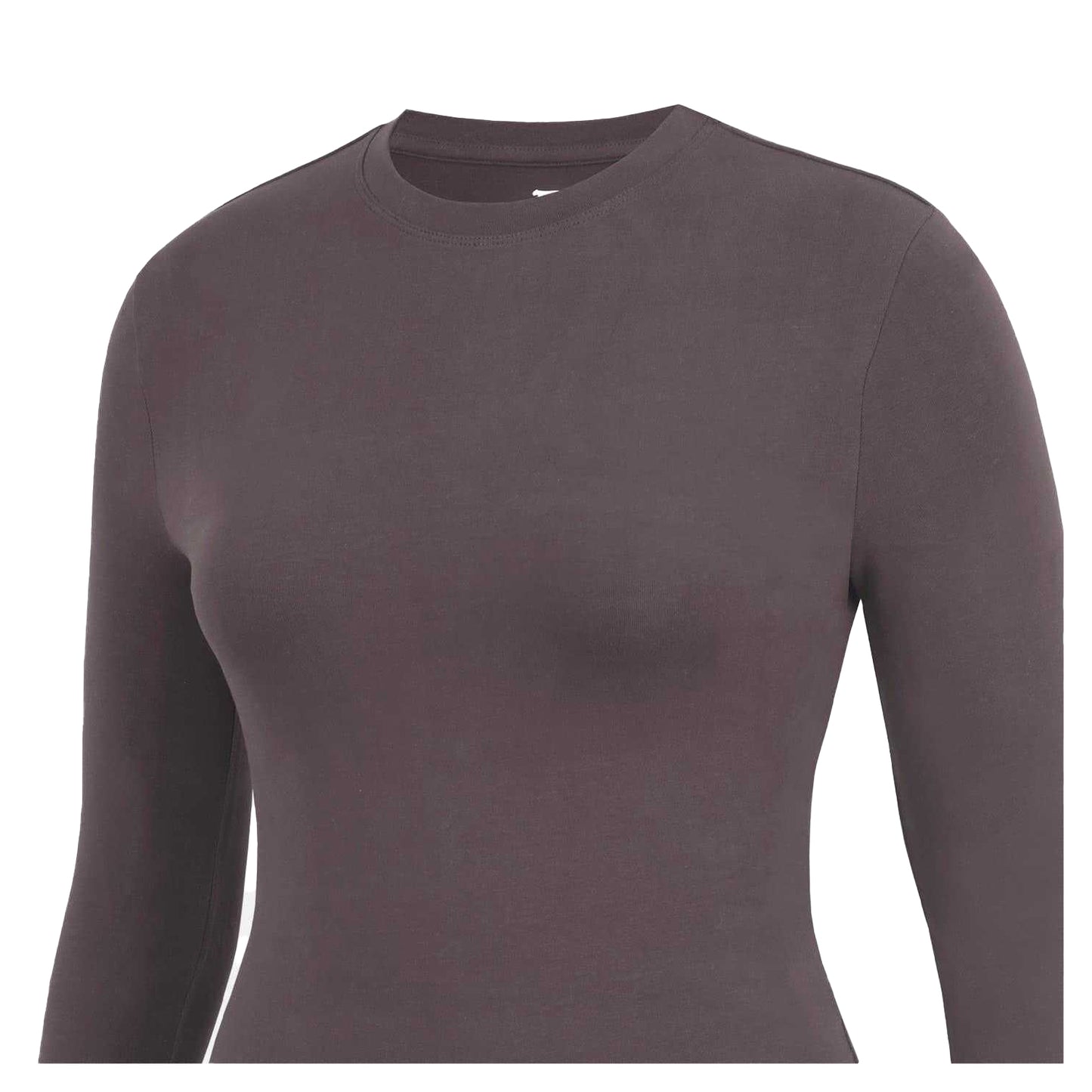 Chocolate - Side - Slazenger Womens-Ladies Slim Long-Sleeved T-Shirt