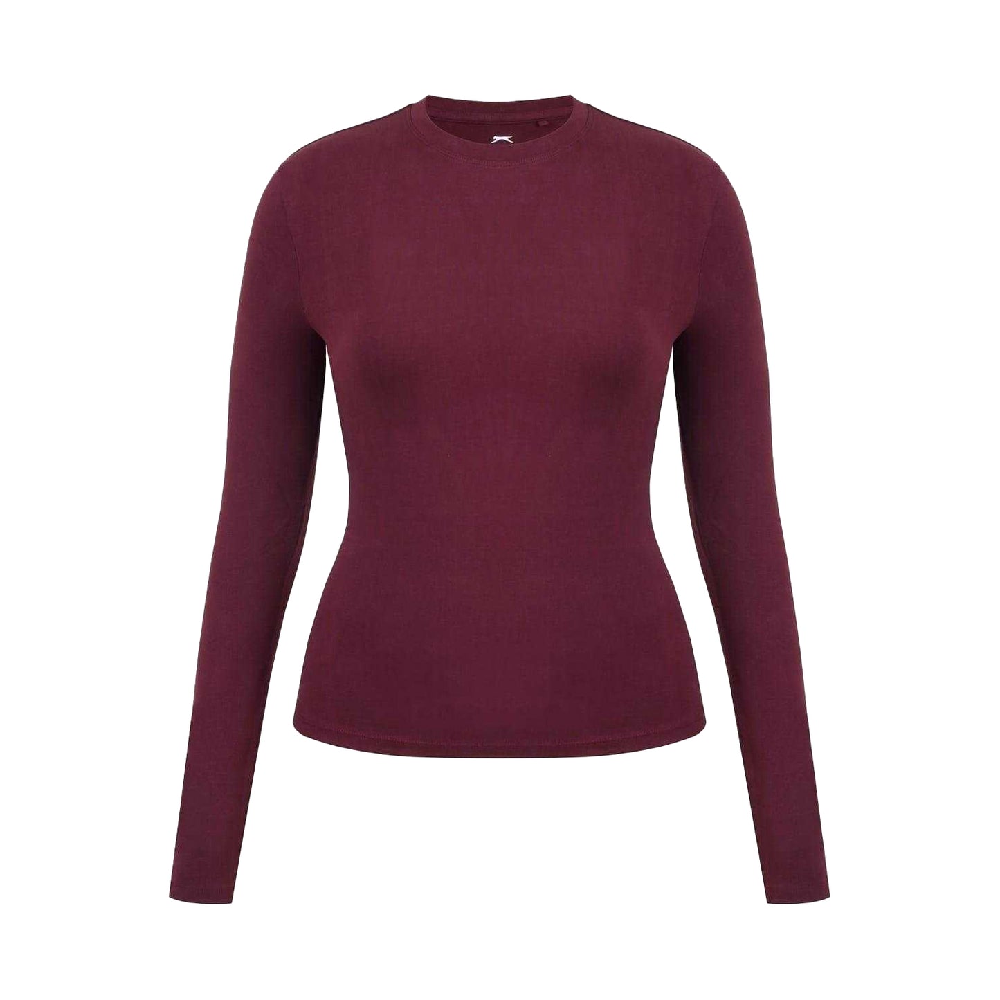 Burgundy - Front - Slazenger Womens-Ladies Slim Long-Sleeved T-Shirt