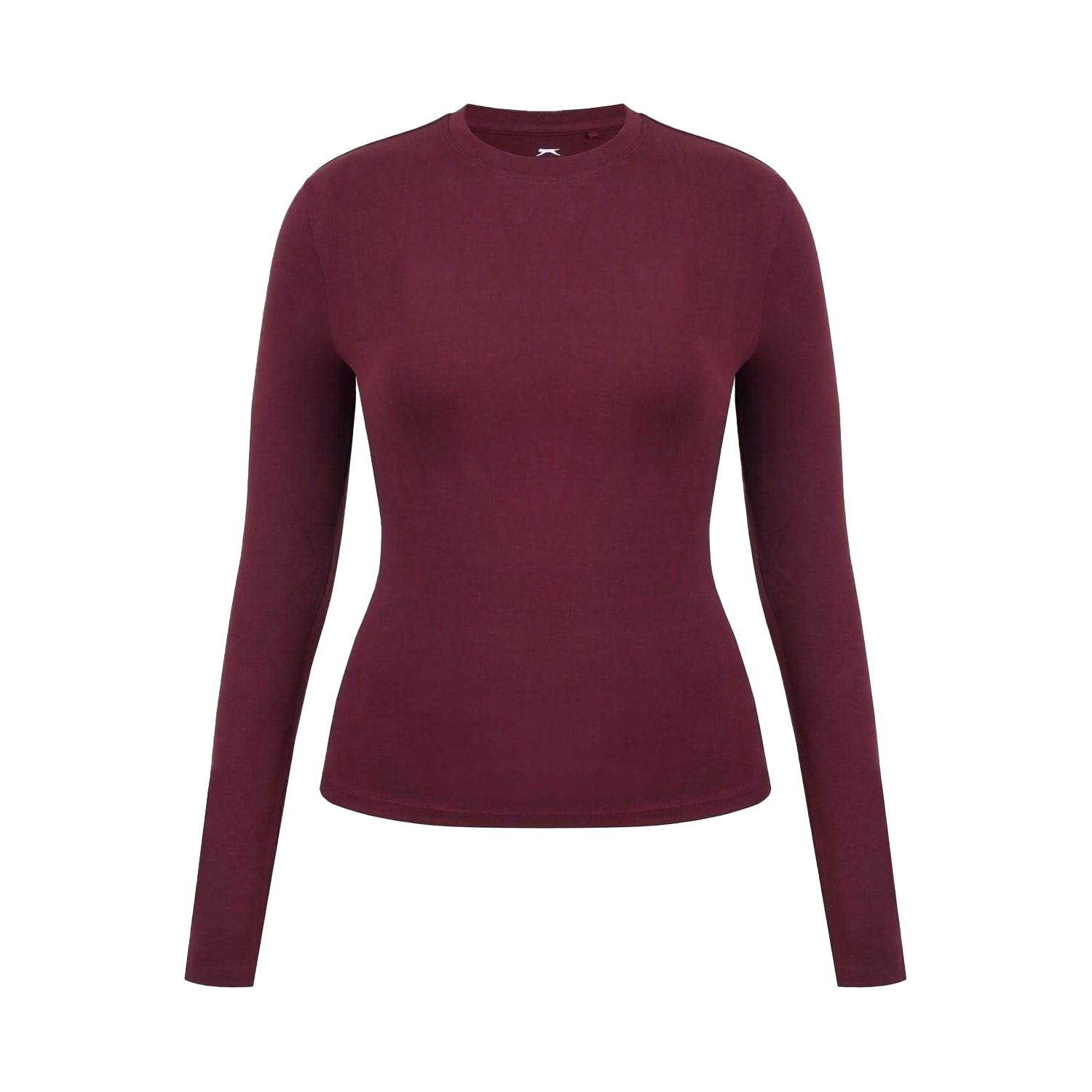 Burgundy - Front - Slazenger Womens-Ladies Slim Long-Sleeved T-Shirt
