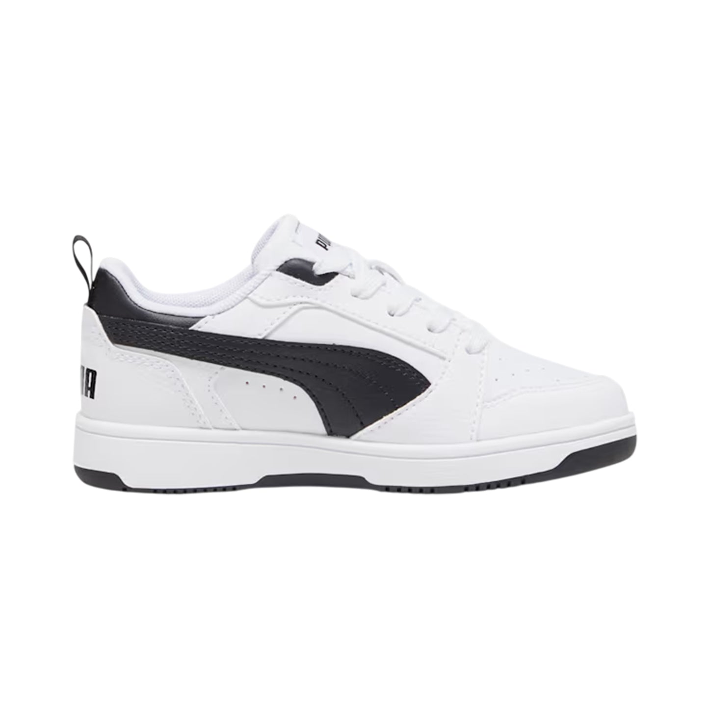 White-Black-White - Lifestyle - Puma Childrens-Kids Rebound High Top Trainers