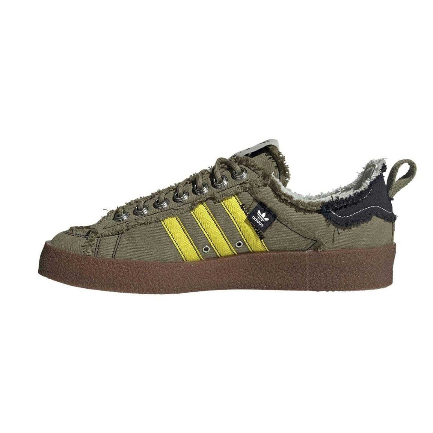 Olive - Back - Adidas Mens Campus 80s Distressed Trainers